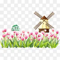 卡通花朵和卡通风车-空若网 卡通花朵和卡通风车-空若网