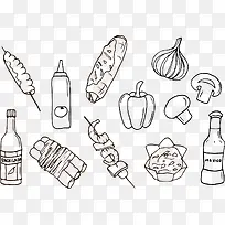 矢量手绘食物-空若网 矢量手绘食物-空若网