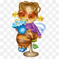 喝花蜜的小蜜蜂-空若网 喝花蜜的小蜜蜂-空若网