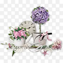 表盘杯子风信子装饰图片-空若网 表盘杯子风信子装饰图片-空若网