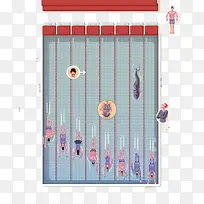 扁平化游泳运动-空若网 扁平化游泳运动-空若网