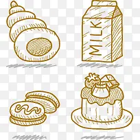 手绘食品图标-空若网 手绘食品图标-空若网