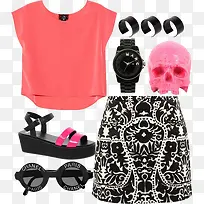 西瓜红无袖上衣-空若网 西瓜红无袖上衣-空若网