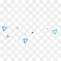 蓝色几何三角形漂浮素材-空若网 蓝色几何三角形漂浮素材-空若网