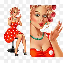 美女插画设计-空若网 美女插画设计-空若网