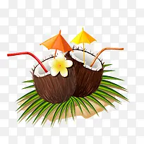 卡通椰子果汁设计-空若网 卡通椰子果汁设计-空若网