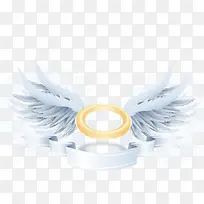 银色翅膀和丝带矢量-空若网 银色翅膀和丝带矢量-空若网