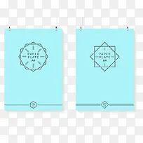 矢量扁平化蓝色展示背景-空若网 矢量扁平化蓝色展示背景-空若网