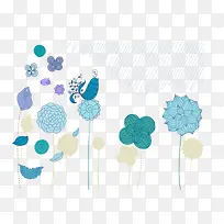 扁平化小清新花卉背景装饰-空若网 扁平化小清新花卉背景装饰-空若网