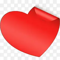 手绘红色爱心贴纸-空若网 手绘红色爱心贴纸-空若网