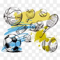 手绘网球-空若网 手绘网球-空若网