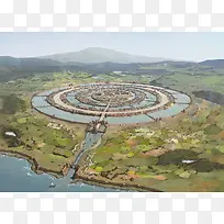 幻想中的神话城市插画-空若网 幻想中的神话城市插画-空若网