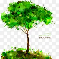 炫彩创意树矢量模板素材-空若网 炫彩创意树矢量模板素材-空若网