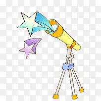 可爱手绘望远镜-空若网 可爱手绘望远镜-空若网