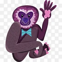 卡通可爱猩猩动物贴纸-空若网 卡通可爱猩猩动物贴纸-空若网