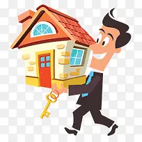 购买房子插画-空若网 购买房子插画-空若网