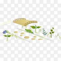 绿色田园风格插画-空若网 绿色田园风格插画-空若网