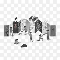 创意插画-空若网 创意插画-空若网