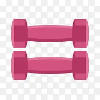 矢量粉色哑铃-空若网 矢量粉色哑铃-空若网