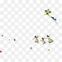 可爱风筝人物美景-空若网 可爱风筝人物美景-空若网