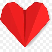 情人节红色折纸爱心-空若网 情人节红色折纸爱心-空若网
