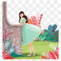 在草丛中的美女-空若网 在草丛中的美女-空若网