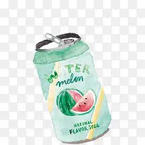 摄影小清新手绘插画易拉罐-空若网 摄影小清新手绘插画易拉罐-空若网