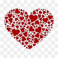 红色碎花爱心-空若网 红色碎花爱心-空若网