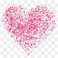 玫红色碎花爱心-空若网 玫红色碎花爱心-空若网