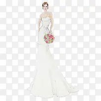 唯美礼服婚纱设计插画-空若网 唯美礼服婚纱设计插画-空若网