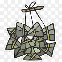 粽子png矢量素材-空若网 粽子png矢量素材-空若网