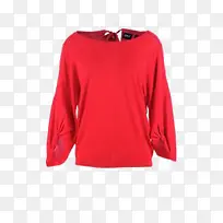 红色长袖上衣-空若网 红色长袖上衣-空若网
