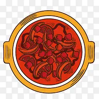 矢量红色餐饮-空若网 矢量红色餐饮-空若网