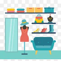 时尚服装店场景装饰-空若网 时尚服装店场景装饰-空若网