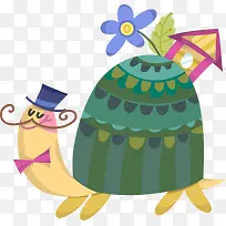 卡通可爱蜗牛动物贴纸-空若网 卡通可爱蜗牛动物贴纸-空若网