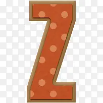 橙色波点字母Z-空若网 橙色波点字母Z-空若网