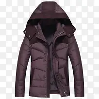 深红连帽羽绒服-空若网 深红连帽羽绒服-空若网