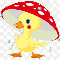 手绘卡通鸭子雨伞图案-空若网 手绘卡通鸭子雨伞图案-空若网