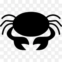 符号星座巨蟹蟹图标-空若网 符号星座巨蟹蟹图标-空若网