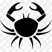 蟹癌症标志图标-空若网 蟹癌症标志图标-空若网