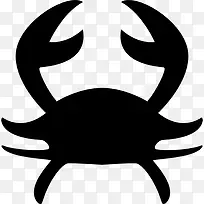 巨蟹星座的蟹图标-空若网 巨蟹星座的蟹图标-空若网