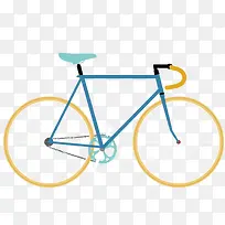 卡通扁平化自行车PNG-空若网 卡通扁平化自行车PNG-空若网
