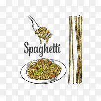 手绘矢量图面条-空若网 手绘矢量图面条-空若网