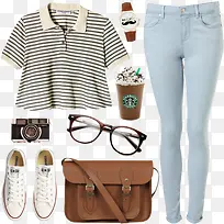 短款条纹上衣搭配-空若网 短款条纹上衣搭配-空若网