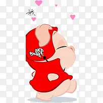 可爱红斗篷小猪q版-空若网 可爱红斗篷小猪q版-空若网