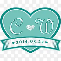 爱心蒂凡尼蓝免扣字母素材-空若网 爱心蒂凡尼蓝免扣字母素材-空若网