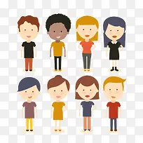 扁平化卡通形象素材-空若网 扁平化卡通形象素材-空若网