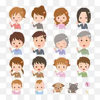 扁平化卡通形象素材-空若网 扁平化卡通形象素材-空若网