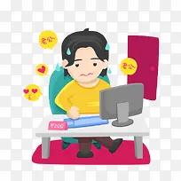 扁平化卡通形象素材-空若网 扁平化卡通形象素材-空若网