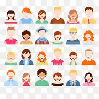 扁平化卡通形象素材-空若网 扁平化卡通形象素材-空若网